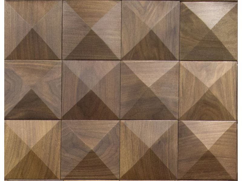 Wood wall covering - PYRAMIDS
